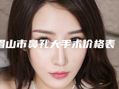 眉山市鼻孔大手术价格表(费用)热门项目新鲜出炉(鼻孔大手术均价为:6465元)