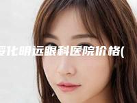 绥化明远眼科医院价格(价目)平民曝光