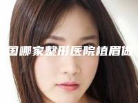全国哪家整形医院植眉做的比较好:植眉医院top50强名单发布