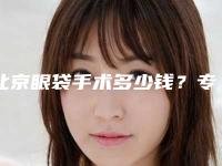 北京眼袋手术多少钱?专业医生告诉你!(北京医院做眼袋手术多少钱)