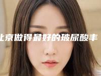 北京做得最好的玻尿酸丰苹果肌整形专家是哪几个？