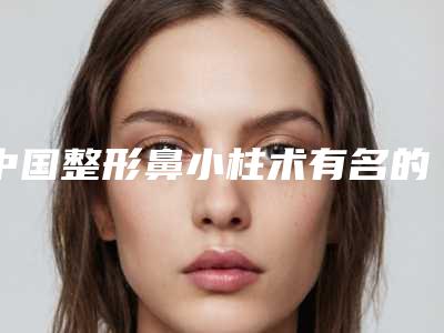 中国整形鼻小柱术有名的医生:整形鼻小柱术医生前50全新资料