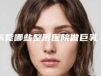东莞哪些整形医院做巨乳缩小技术好？
