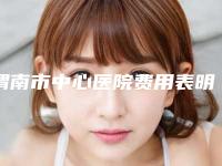渭南市中心医院费用表明细2025版火热来袭-韩风琴医生介绍