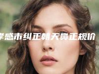 孝感市纠正朝天鼻正规价格表火爆全网-孝感市纠正朝天鼻手术大概需要费用是多少钱