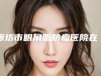 廊坊市眼角脂肪瘤医院在榜清单前10强实力比较好(廊坊美尚医疗美容诊所治疗都实惠)