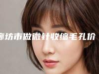 廊坊市做微针收缩毛孔价格价位表2025及相关介绍(做微针收缩毛孔均价为：1360元)