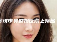 廊坊市鼻缺损医院上榜名单前十位技术口碑突出(廊坊市鼻缺损整形医院)