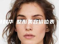 开封华億整形美容价位表项目表一览-肚子吸脂案例
