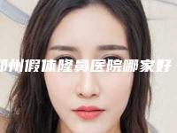 郑州假体隆鼻医院哪家好[郑州假体隆鼻医院哪家好一点]