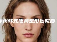 郑州韩式隆鼻整形医院哪个比较权威？
