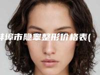 蚌埠市隐睾整形价格表(费用)详细区间在此-近8个月均价为57990元
